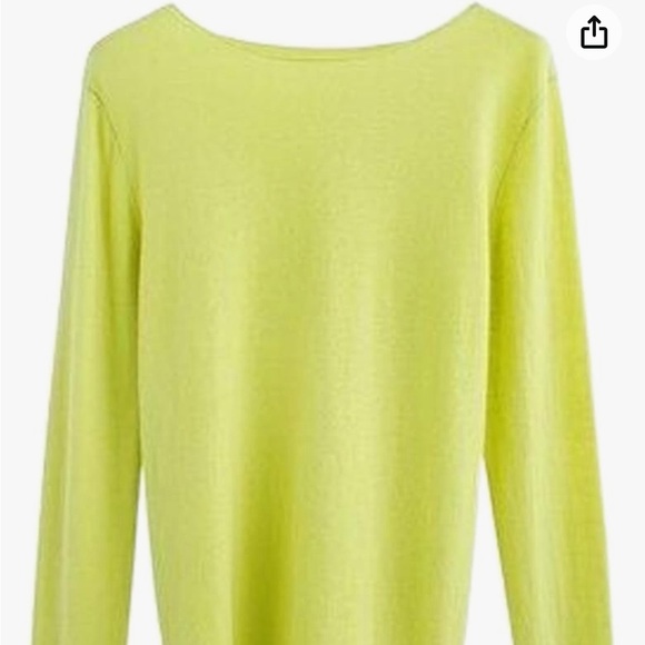 XS Olsen Woman Sweater VNeck Pullover Solid Basic Side Slits High-Low 3/4 Sleeve - Picture 11 of 15